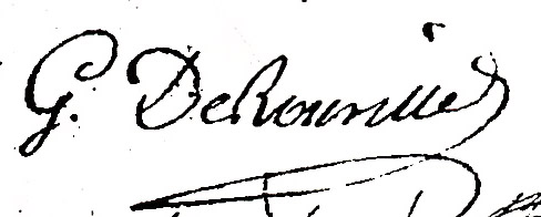 Signature de Gabriel Deronville
